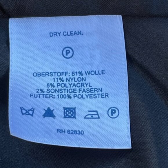 Lands' End NWOT Wool Blend Blazer Jacket Herringbone Black Single Breasted Sz 10 - Picture 7 of 7